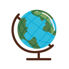Wall Mural - school globe map