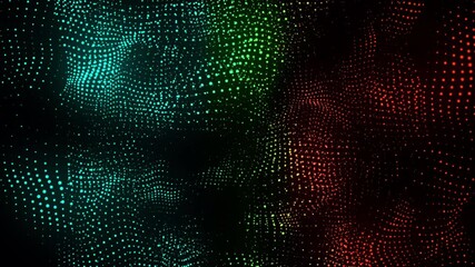 Poster - Computer generated spiral organic form from flow particles. 3d rendering of gaseous excellent background