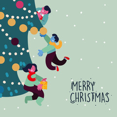 Sticker - merry christmas poster