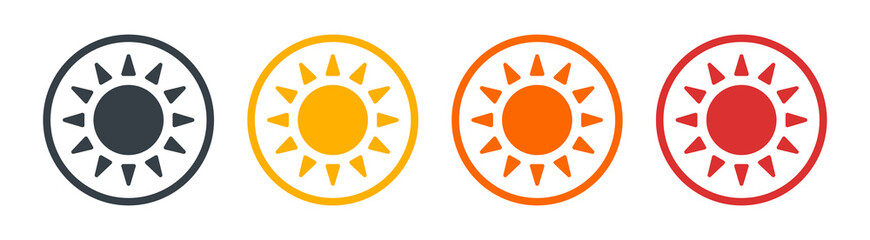 Aufkleber - sun icons collection. sunny icon set.