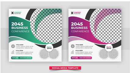 Canvas Print - Digital marketing business social media post collection