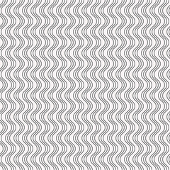 Poster - Vertical wavy lines in black. White background and seamless pattern of curved waves, striped canvas.