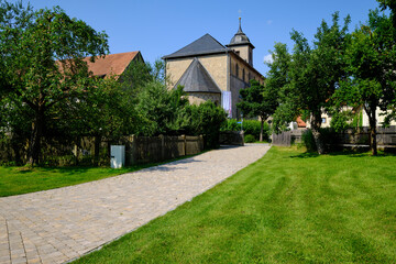 Wall Mural - Kloster Wechterswinkel, Gemeinde Bastheim, Biosphärenreservat Rhön, Landkreis Rhön-Grabfeld, Unterfranken, Franken, Bayern, Deutschland