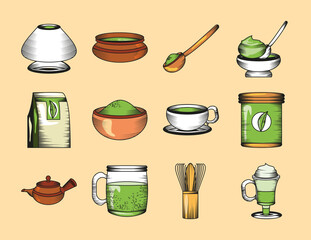 Sticker - matcha tea products