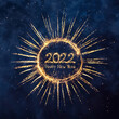 Leinwandbild Motiv Creative Greeting card Happy New Year 2022