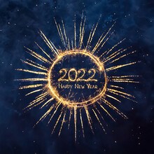 Creative Greeting Card Happy New Year 2022
