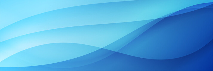 Wall Mural - Bright blue abstract liquid flowing smooth wavy background. Vector banner design
