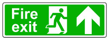 Fire Exit Up Keep Clear Of Obstructions Sign