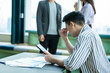 © visoot - Stressed businessman,Asian young man are tired and stressed about working at the office.