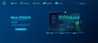 © varflolomey - The website of the application. Creating a mobile application. User experience. Various UI, UX, graphical interfaces of the laptop screen of modern infographics. Web design and analysis. Vector