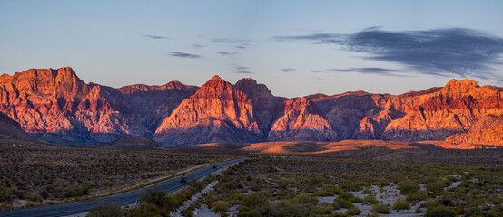 Wall Mural - Sunrise colors in Red Rock Canyon