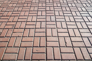 Background texture of artificial stone, paving stones, roads