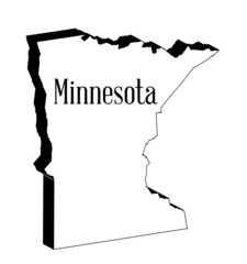 Poster - Minnesota 3D Silhouette Map