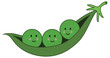 Three Peas in a Pod Cute Clipart 
