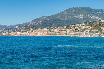 Wall Mural - Panoramic view of Menton from Ventimiglia