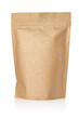 © Kuzmick - Brown paper pouch bag isolated on white.