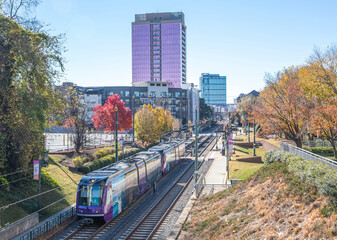 Wall Mural - Light Rail Train in Charlotte, North Carolina