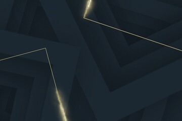 Dark blue geometric background with copy space