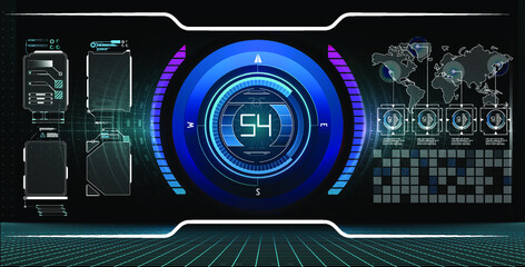 Wall Mural - Hud elements,graph.Vector illustration.Head-up display elements for the web. HUD UI GUI futuristic user interface screen elements set. HUD, UI, GUI futuristic user interface screen elements set. 