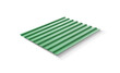 Horizontally green corrugated metal sheet for the roof on a white background. Vector illustration