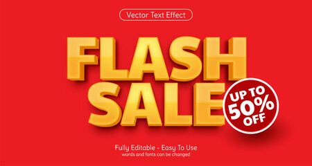 Leinwandbilder - Creative 3d text Flash sale editable style effect template