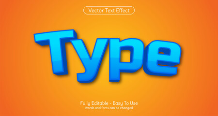 Leinwandbilder - Creative 3d text type editable style effect template