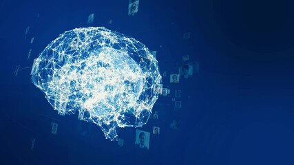 Aufkleber - Multinational people and AI (Artificial Intelligence) concept.