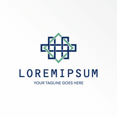 Poster - Letter or word H font with Square line like motif image graphic icon logo design abstract concept vector stock. Can be used as a symbol related to initial or art.