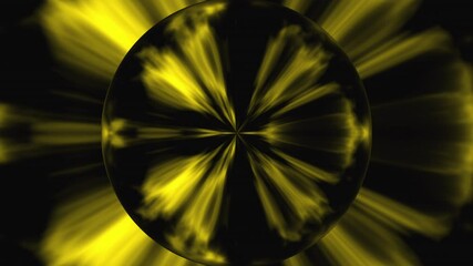 Poster - Geometric explosion in 3d render of an energy ball. Digital ornament with waves of directional smoke. Magical item filled with ancient elemental powers in futuristic frame.
