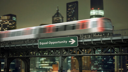 Wall Mural - Street Sign EQUAL OPPORTUNITY