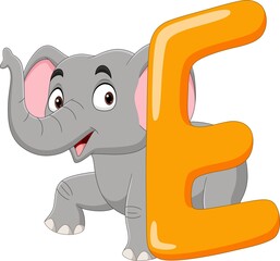 Poster - Alphabet letter E for Elephant