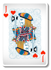 Sticker - Jack of Hearts Playing Card Isolated