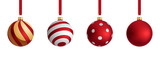 Fototapeta  - Christmass ball set, vector illustration of a xmas balls with different patterns on a plain backgrounds