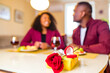 © yurakrasil - african american people in love having date at Valentine 14 february