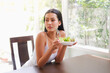 © u photostock - Portrait sexy asia woman with salad, healthy diet concept