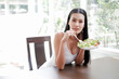© u photostock - Portrait sexy asia woman with salad, healthy diet concept