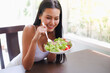 © u photostock - Portrait sexy asia woman with salad, healthy diet concept