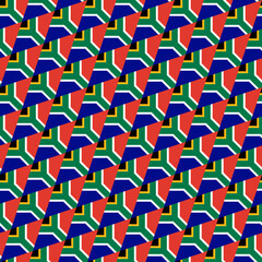 seamless rhombus pattern of south africa flag. vector illustration. print, book cover, wrapping pape