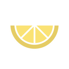 Canvas Print - Lemon slice vector icon