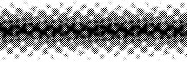 Poster - gradient of halftone black dots on a white background. pop art texture. comic background. vector ill