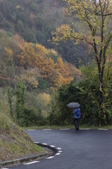 Sticker - Walking in a rainy day