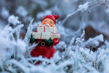 santa claus in the snow