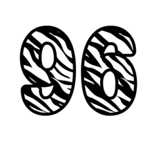 Number 96 With Zebra, Ninety Six
