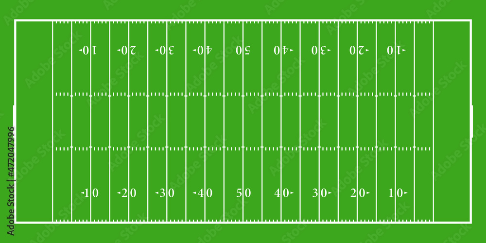Top view american football field image. Clipart image Stock Vector ...