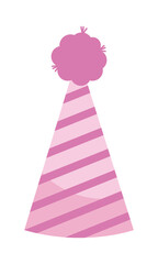 Poster - pink birthday hat