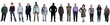 © Curto - group of mixed people on white background (one silhouette)