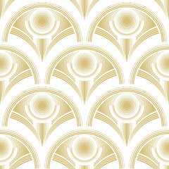 Poster - abstract seamless pattern in art deco style.