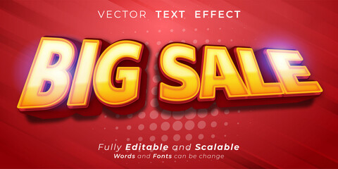 Wall Mural - Editable text effect Big sale 3d effect font style concept for bussiness promotion