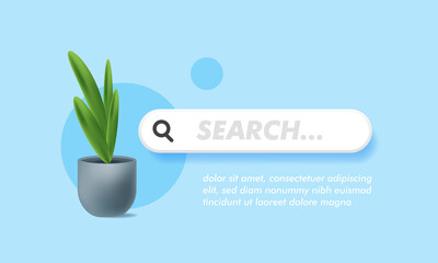 Aufkleber - Search bar design element. Search Bar for UI. Vector illustration
