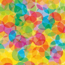Multicolored Background Of Transparent Overlapping Circles